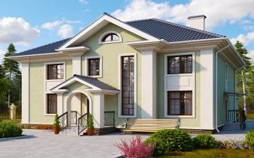 Проект дома из блоков 10-2136