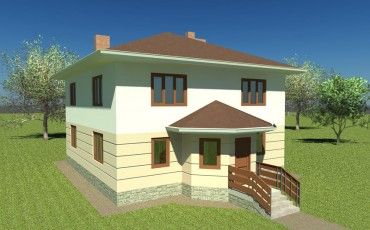 Проект дома из блоков 1121