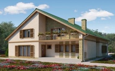 Проект дома из блоков 10-320