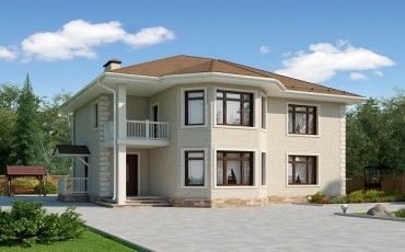 Проект дома из блоков 10-2255