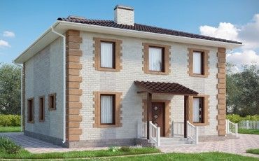 Проект дома из блоков 10-2122
