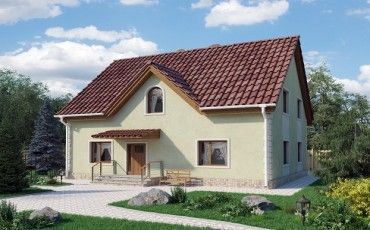 Проект дома из блоков 10-2244