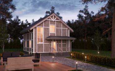 Проект каркасного дома 2-70-1