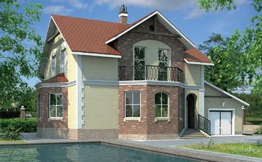 Проект дома из блоков 1544