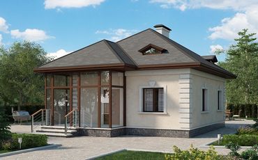 Проект дома из блоков 10-2254