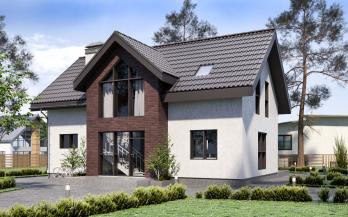 Проект дома из блоков м12