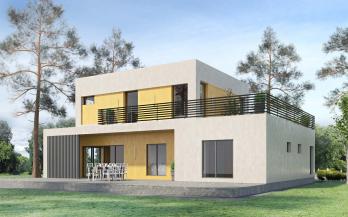 Проект дома из блоков 1-40-4