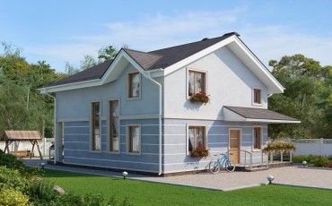 Проект дома из блоков 10-2227