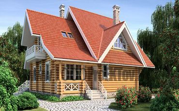 Проект деревянного дома 1076