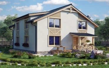 Проект дома из блоков 10-2055