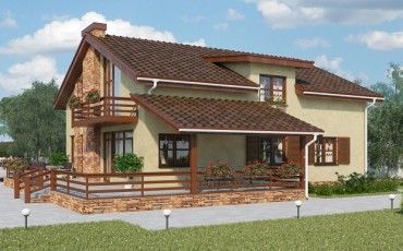 Проект дома из блоков 10-2087-2