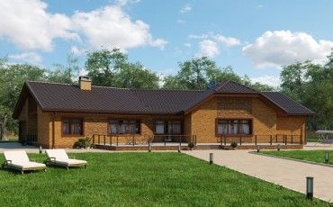 Проект дома из блоков 10-2145