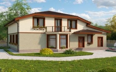 Проект дома из блоков 10-2167