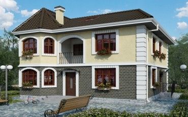 Проект дома из блоков 10-2058