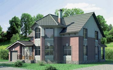 Проект дома из блоков 1539