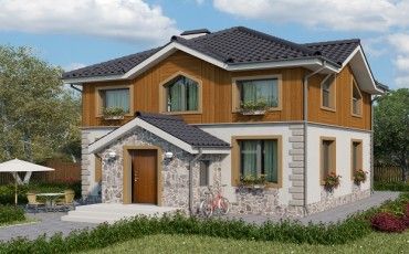 Проект дома из блоков 10-2035