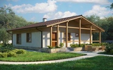 Проект дома из блоков 10-2050