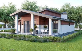 Проект дома из блоков м2