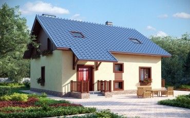 Проект дома из блоков 10-980