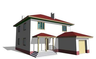 Проект дома из блоков 1565