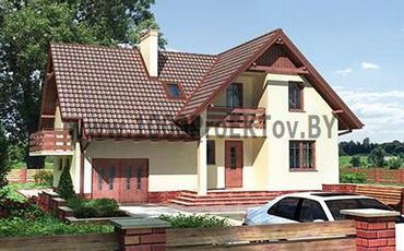 Проект дома из блоков 1412