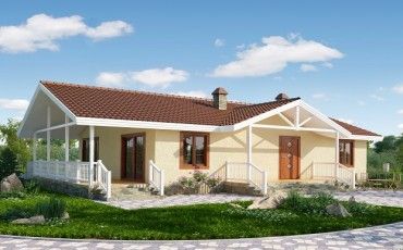 Проект дома из блоков 10-2144-2