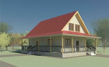 Проект дома из блоков 1027