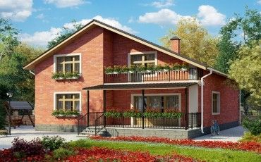 Проект дома из блоков 10-2155