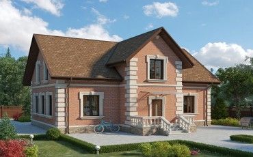 Проект дома из блоков 10-2196