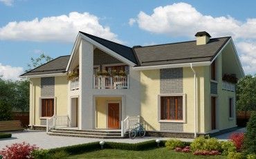 Проект дома из блоков 10-2189