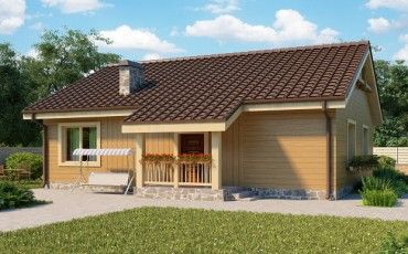 Проект дома из блоков 10-2054