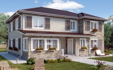 Проект дома из блоков 10-2069