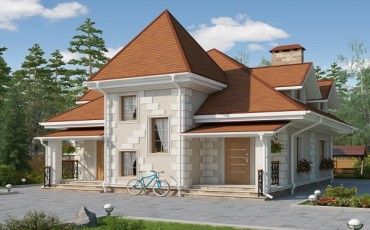 Проект дома из блоков 10-2223