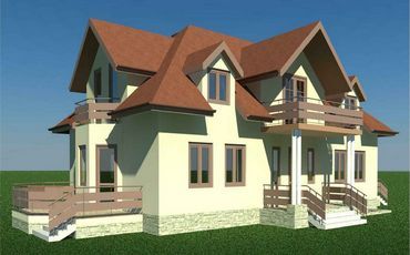 Проект дома из блоков 1305