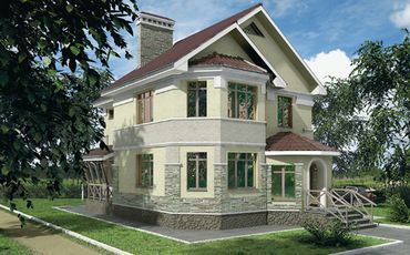 Проект дома из блоков 1541