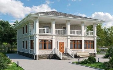 Проект дома из блоков 10-2211