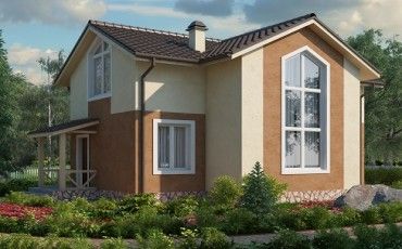 Проект дома из блоков 10-2049