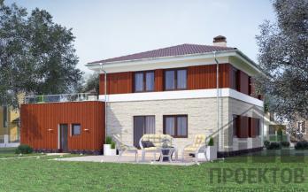 Проект дома из блоков м38