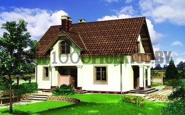 Проект дома из блоков 1527