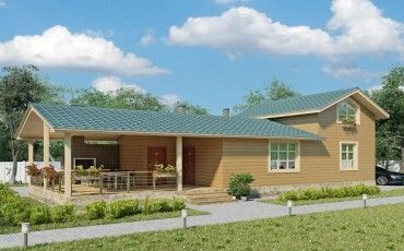 Проект деревянного дома 10-2121