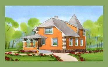 Проект дома из блоков 1108