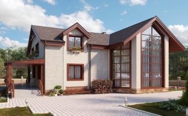 Проект дома из блоков 10-2131