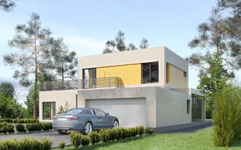 Проект дома из блоков 1-40-4