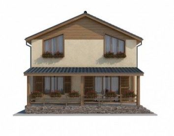 Проект дома из блоков 10-2026