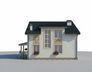 Проект дома из блоков 10-2055