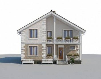 Проект дома из блоков 10-2110