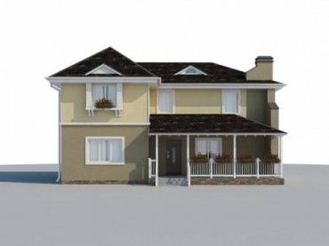 Проект дома из блоков 10-2086-2