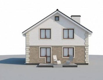 Проект дома из блоков 10-2077