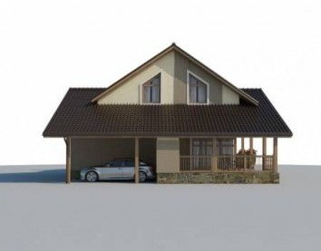 Проект дома из блоков 10-2134-2