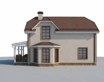 Проект дома из блоков 10-2140